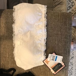 White Lace Strapless Bra